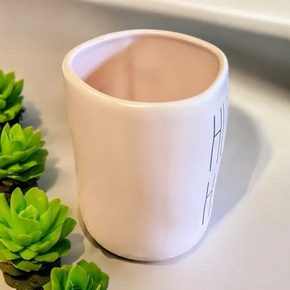 NWOT Rae Dunn Blush Pink HUBBA HUBBA Mug Lovely Soft Shell Pink Collectible Gift - Picture 7 of 13